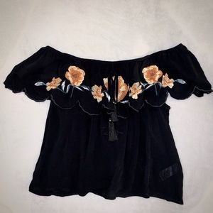 Off the Shoulder Crop Top